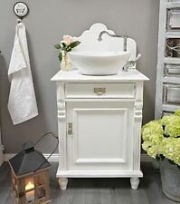 Gäste-Waschtisch shabby-chic mit Keramikwaschbecken Badmöbel Landhausstil