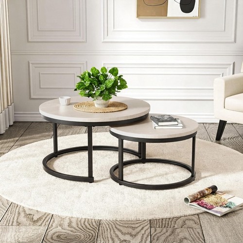 Robuste runde couchtische 2er - couchtische,