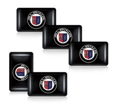 Alpina Logo 5x Aufkleber Gel  Sticker Lenkrad Interieur Konsole BMW Emblem 
