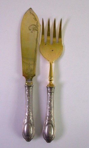 Antikes fisch vorlegebesteck - antikes,