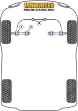 4 Pu Buchsen Querlenker Vorderachse VW Polo 86 86C 86C2 85-101blk +103 Powerflex