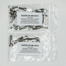 SUZUKI GS 400 425 E 1977-1979 Vergaser Inbus Rostfrei Schraubensatz nr.1 GS400E