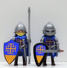 2 x KREUZRITTER JERUSALEM ORDEN B PLAYMOBIL zu Sarazenen Crusader Custom - RAR !