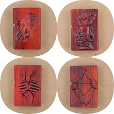 4  Feuerzeuge, Edelholz