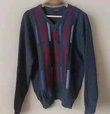 Herrenpullover Strick Gr. 54 Dkl.Grau Barisal Strickpullover V-Ausschnitt