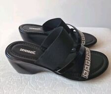 Pantoletten 36 Schwarz Strass 