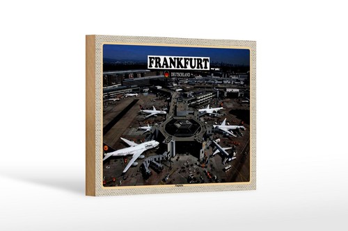 Holzschild städte frankfurt - holzschild,