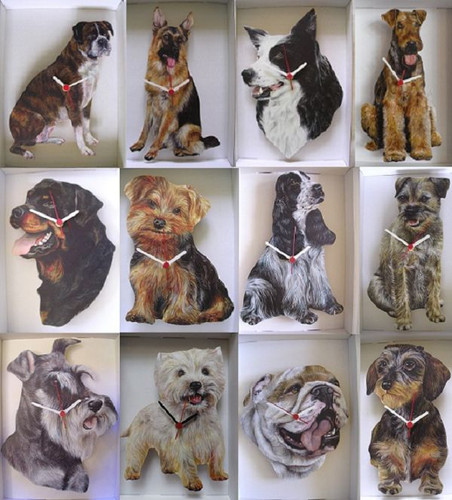 Hund wanduhr neu verpackt - hund, &