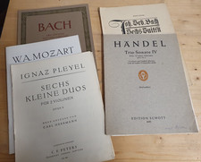 Noten für Violine solo, Violine und Klavier, 2 Violinen, Bach, Mozart u.a.