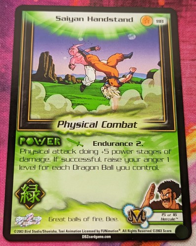 Dbz tcg rare saiyan handstand - tcg,