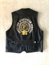 Uncle Sam Lederweste Bikerweste Kutte Bikerkutte Lederkutte Lederjacke  XL-L 44