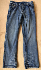 Dognose:  Jeanshose   Gr. 158.  blau.  verwaschen  mit Stickerei   Vintage