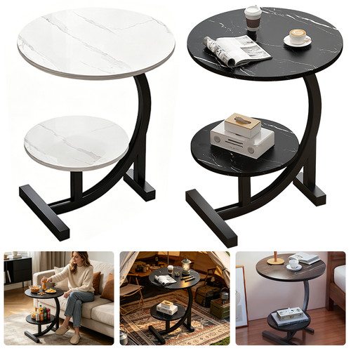 Couchtisch mit ebenen rund - couchtisch,