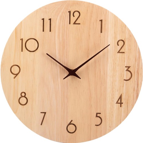 Wanduhr holz eiche lautlos - holz,