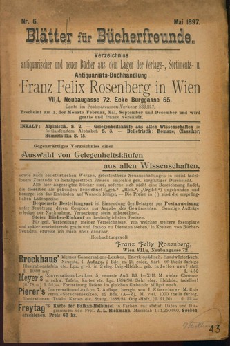 Blätter für bücherfreunde - für,