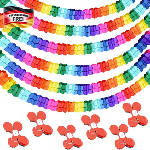 Bunte papiergirlande - bunte,