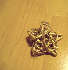 Stern aus Weide  Weihnachten, Weihnachtsbaum , zum  aufhängen deko ca 8 cm