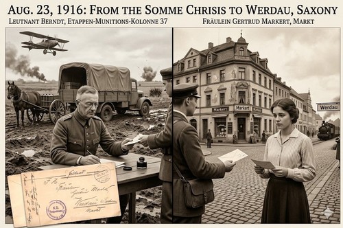Wwi german feldpost - wwi, somme