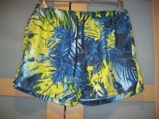 Herren Bade Shorts, Gr. XL-7, Blau/Gelb/Schwarz, Polyester "Schiesser"