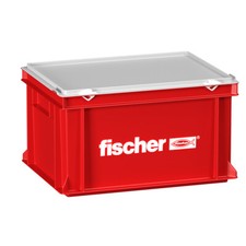 fischer Handwerkerkoffer groß (HWK G) | leer | Werkzeugbox Werkzeugkiste (91425)