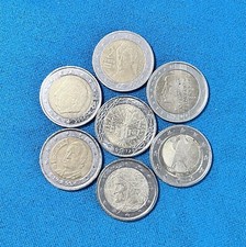 2 euro münzen sammlung 7 Stück verschiedene Länder Zirkuliert