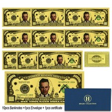 10pcs Gold Foil Banknotes