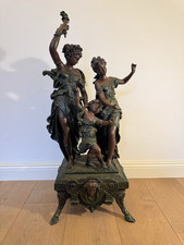 Alte Figur Tanzende Frauen Dancing Maiden Skulptur Spritzguss Metall