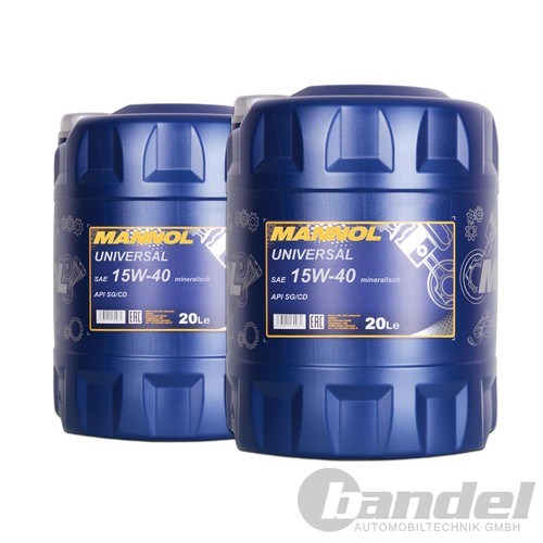2x20 liter mannol sae 15w40 - mannol,