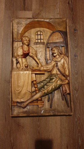 Holzbild handgeschnitzt alt - holzbild,