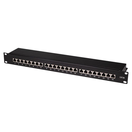 Cat6a patchpanel port - 24, stp