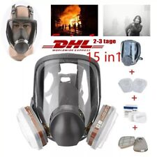 6800 Atemschutz Vollmaske Gasmaske Staubmaske Lackiermaske Mit Wechselfiltern