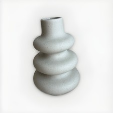 Keramik Vase Creme Weiß