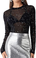 Damen mesh oberteil - mesh,