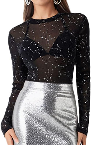 Damen mesh oberteil - damen,