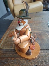 Sitzender Räuchermann Jäger Förster Waidmann Bartzschke Seiffen Erzgeb. DDR