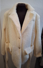 Italy  Boucle Jacke Blazer Mantel  Gürtel wollweiss Gr 36,38,40,42,44,kl.46  J33