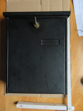 Burgwächter Alter Briefkasten 21,5x31,5x7,5cm schwarz Postkasten m. 1 Schlüssel