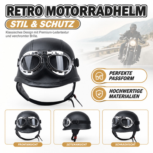 Cruiser lederhelm halbschale - lederhelm,