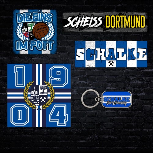Schalke aufklebermix fußball - aufklebermix,