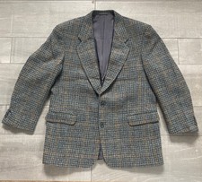 Vintage Harris Tweed Herren Blazer Sakko Jackett, reine Schurwolle, Größe L