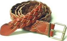 1A SATTLERARBEIT Handgeflochten LEDER Flechtgürtel GÜRTEL Lederflechtgürtel 3cm*