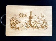 Schneidebrett holz mit gravur - schneidebrett,