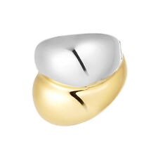 Edelstahlring Damen Fingerring gold silber Bicolor Statement Beauty Vintage