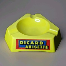 Vintage Ricard Anisette Melamin Aschenbecher gelb 70er Jahre