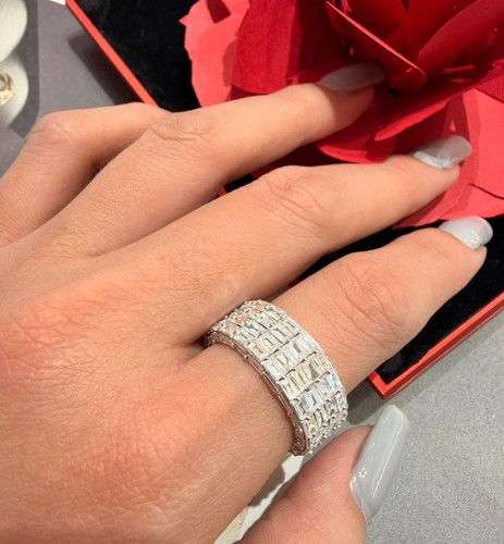 18k weißgold baguette lab - weißgold,