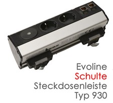 ECK KÜCHENSTECKDOSE SCHULTE 930 EVOLINE DOCK 2x LAN + STECKDOSEN 930.01.383 #91