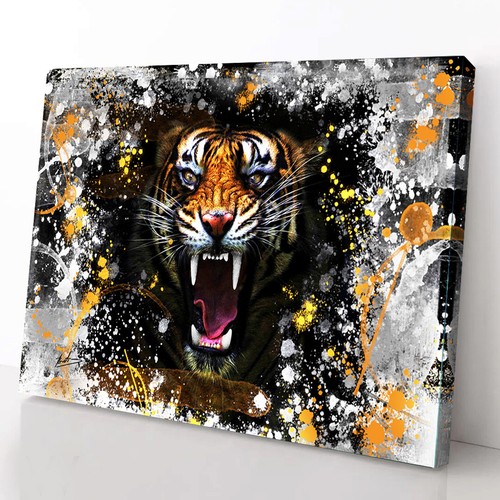 Leinwand bild tiger - bild, abstrakt