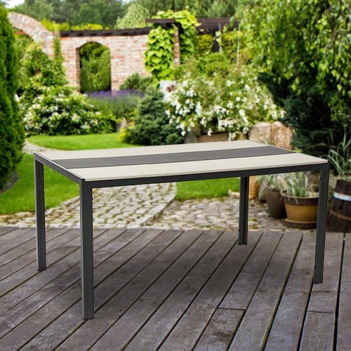 Aluminium gartentisch 150 90 - aluminium,