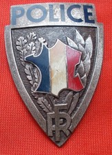 Polizei Police Schirm Mütze Helm Cap Badge Abzeichen Frankreich
