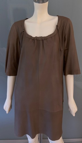 Utzon lederkleid braun - utzon,